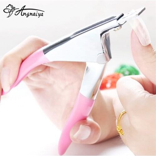 ANGNYA Nail Art Clipper Cutter Stainless Steel Nail Clipper Acrylic Gel False Nail Tips Edge Clipper Cutter Nail Art Manicure
