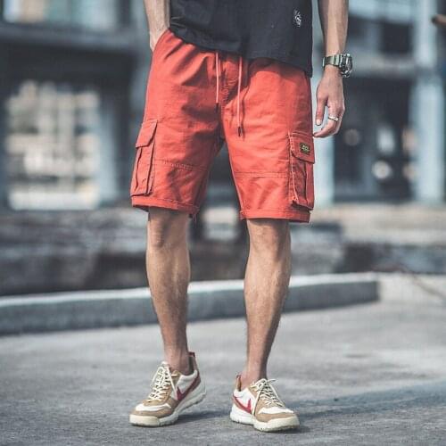 Trendy Brand Overalls Shorts Mens Street Loose, European and American Style Hip-hop Trend Harajuku Ins Casual Five-point Pants