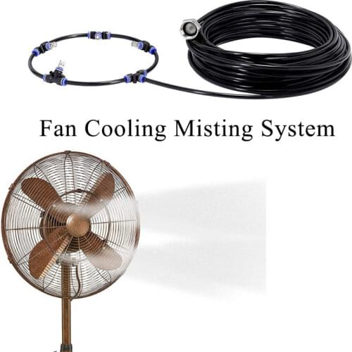 Mist Fan Ring Kit Water Sprayer Garden Outdoor Mist Fog Cooling System Machine Portable Patio Greenhouse Cooling Fan Ring