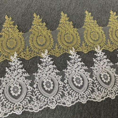 CHICKNIT Width140mm fashion Multiple colors mesh Pineapple pattern Embroidered lace Wedding Dress garment accessories CG01