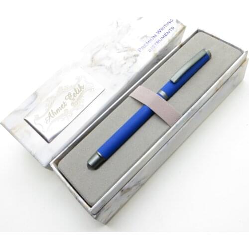 Wings Marble R176 Pastel Blue Roller Pen | İsme Special Pen | Gift Pen