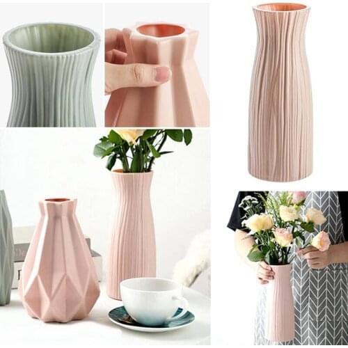 Creative Nordic Plastic Small Vases, Vases, Plastic Flower Pots, Vases, Flower Decoration, Household Items
