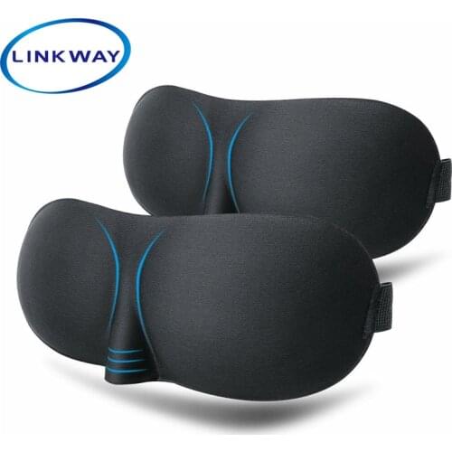 Linkway--Stereo 3D Eye Mask Sponge Fabric Shading Eye Protection Travel Aviation Sleep Men and Women Eye Mask