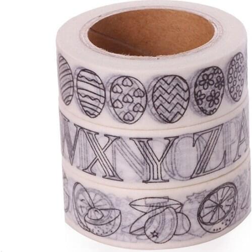 Can Be Painted Color Letters Egg Washi Paper Masking Adhesive Tapes For Scrapbooking DIY Stickers Wrapping Decorative Sticker