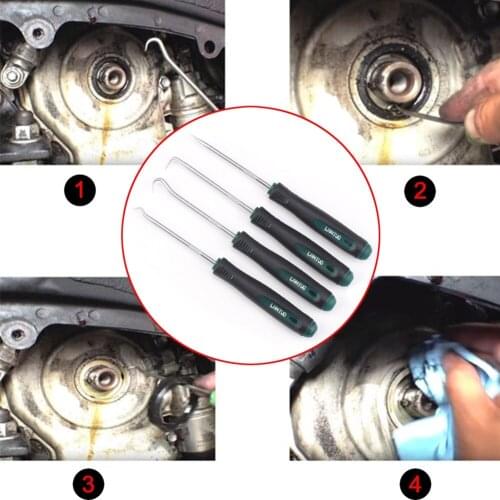 4Pcs Car Auto Vehicle Oil Seal Screwdrivers Set O-Ring Seal Gasket Puller Remover Pick Hooks Tool