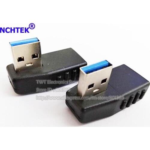 NCHTEK Vertical Right Angled 90 Degree USB 3.0 Male to Female Adapter/Free Shipping/2PCS