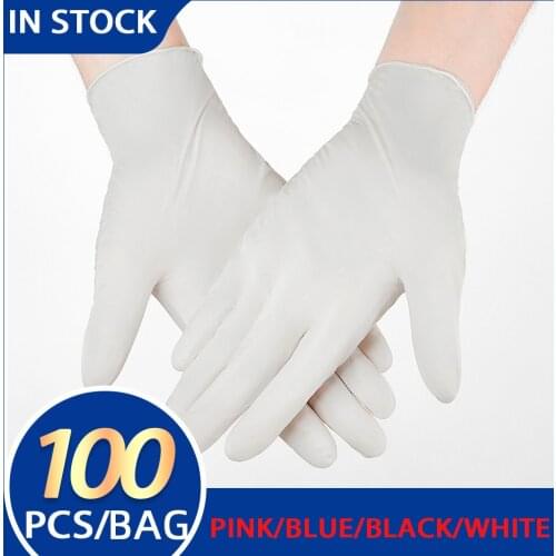 Nitrile Gloves Blue 100pcs Food Grade Waterproof Work Safety Gloves Household Mechanic Kitchen Garden Disposable Nitrile Glove