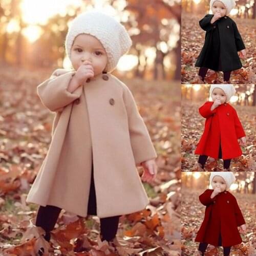 New Girls Winter Coats & Jackets Fashion Girls Clothes Warm Kids Jackets Cloak Type Children Jackets Outerwear For 6M-5T