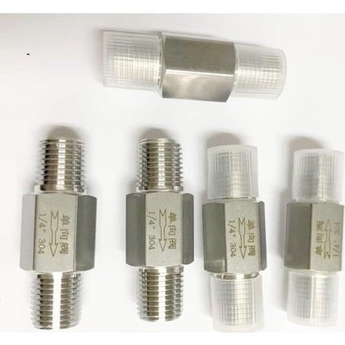 1/4" 3/8" 1/2" BSPT Equal Male Check Valve Non Return One Way 304 Stainless Steel Water Gas Oil