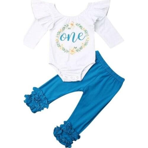 Baby Girl Clothes 2PCS Newborn Baby Girls Clothes Set Jumpsuit Bodysuit Top+Ruffles Pants Leggings Outfit