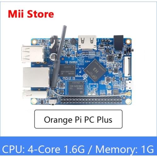 Orange Pi PC Plus Development board RAM 1G with 8GB Emmc Flash ,Mini Open-Source Single Board,Support 100M Ethernet Port/Wifi