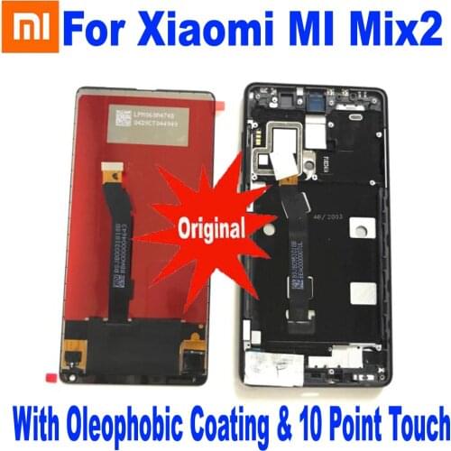 Original Best IPS LCD Display 10 Touch Screen Digitizer Assembly Sensor with Frame For Xiaomi Mix 2 mix2 Mi Mix 2 Phone Pantalla