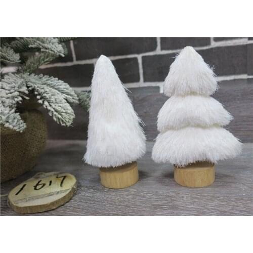 Christmas window decoration ornaments white push hemp decoration tree twine woven tree decoration ornaments