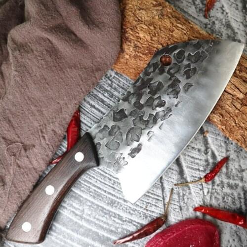 Hand forged Household Ladies' Kitchen Knives Round Head Chefs Knife Butcher Knife Kitchen Slicing Knife Knives для кухни