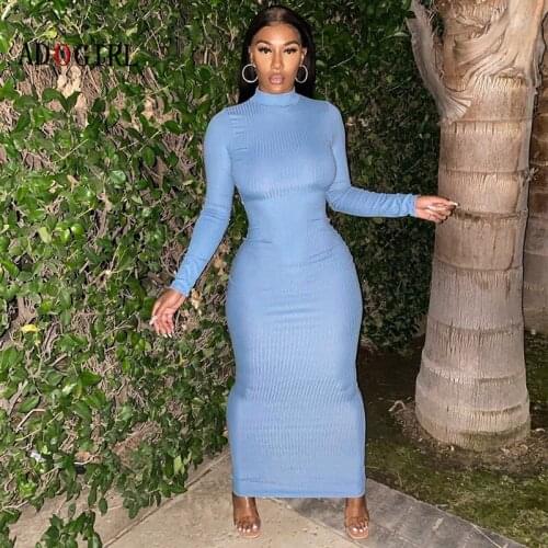Adogirl Sexy Backless Bodycon Women Dresses Elegant Long Sleeve Autumn Winter Fashion Bandage Party Club Streetwear Outfits