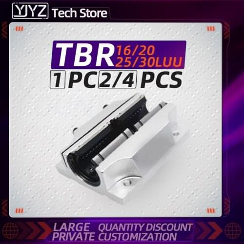 1pc 2pcs 4pcs TBR16/20/25/30LUU Aluminum motion ball bearing slide block match use TBR16 16/20/25/30mm free shipping