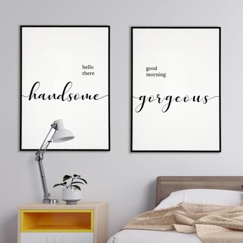 Hello There Fashion Poster Nordic Canvas Painting Quote Wall Art Pictures For Living Room Modern Decorative Prins On The Wall