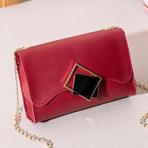Womens Shoulder Bag 2021 New Lady Messenger Bag Four-party Buckle Shoulder Chain Small Square Bag Hot Sale