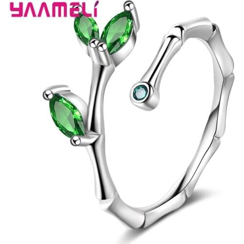 Minimalis Real 925 Sterling Silver Branch Leaves Knuckle Rings For Woman Girl Elegant Adjustable Open Rings Jewelry Wholesale