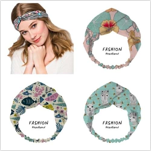 2021 Women Girls Floral Bohemian Hair Bands Print Headbands Retro Turban Bandage Bandanas HairBands Hair Accessories Headwrap