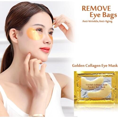 1Pair Hyaluronic Acid Collagen Eye Mask Remove Dark Circles Anti Wrinkle Gel Sleep Golden Mask Eye Patches Moisturizing Eye Care