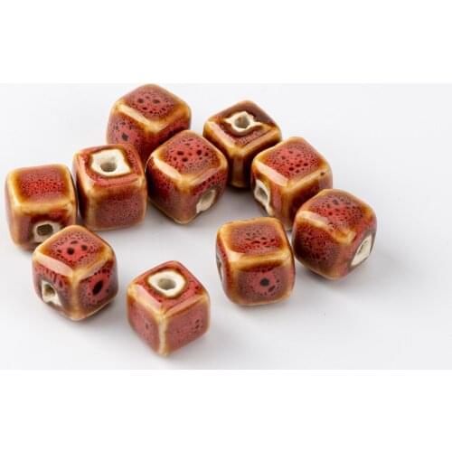 Square Shape DIY Ceramic beads For earrings making Ceramics China Ceramics beads 10pieces/lot #A527A