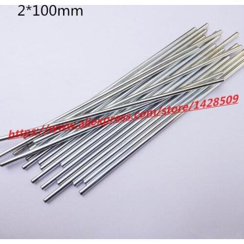 10pcs/lot 2*100MM DIY car axle gear shaft Cars Steel Shaft Axis Model Embossing Metal Connecting Rod free ship