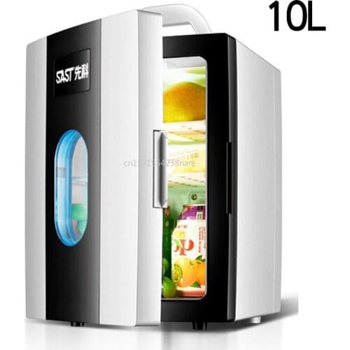 10L car refrigerator car dual-use refrigeration small home student dormitory refrigerated mini heating and cooling box