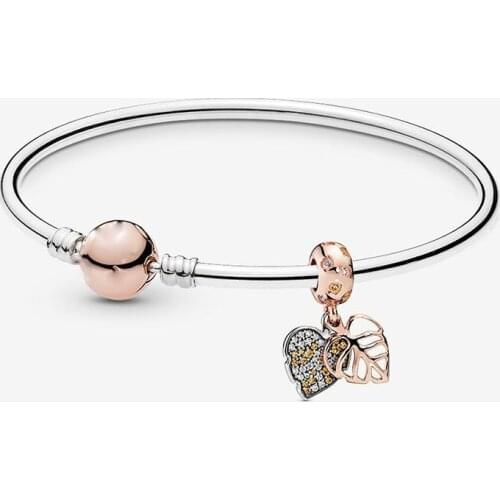 2020 New 925 Pure Silver Glittering Leaf Bracelet For Women Wedding Party Gift Fashion Jewelry