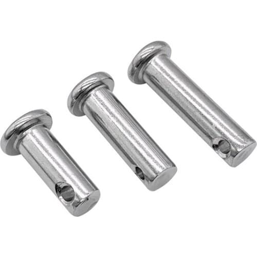 5pcs M10 cylindrical pins flat head with holes pin axis pins Insert dowels stuck fixed dowel stainless steel 20mm-100mm long
