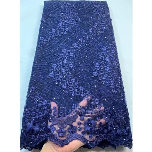 African Tulle Lace Fabric High Quality African French Net Material Nigerian Embroidery Mesh Cloth For Sewing Party Dress XN3