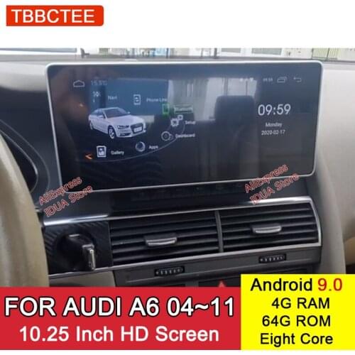 Android 9.0 4+64G For Audi A6 C6 4F 2004~2011 MMI 2G MMI 3G Car Radio Stereo GPS Navigation Car Multimedia Player