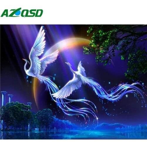 AZQSD Diamond Painting Phoenix Cross Stitch Rhinestones Diamond Embroidery Animal Handmade Gift 5d Diy Needlework Home Decor