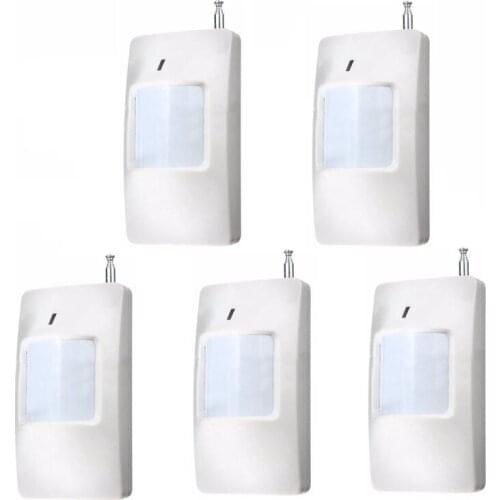 5Pcs Wireless 433MHz Infrared Alarm Sensor Detector PIR Motion Detector For GSM Burglar Alarm System