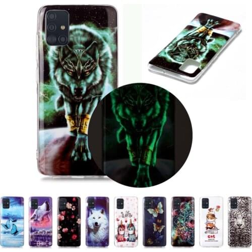 Luminous Mobile Phone Covers For etui Samsung M11 Mobile sFor Ajax Samsung etui S10 S10E A41 Plus A40 M10 Soft TPU Case galaxe