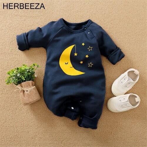 Prowow Baby Sleepwears For Newborn Clothes Moon And Stars Childrens Overalls For Baby Jumpsuits Soft Baby Boys Outfits Printing