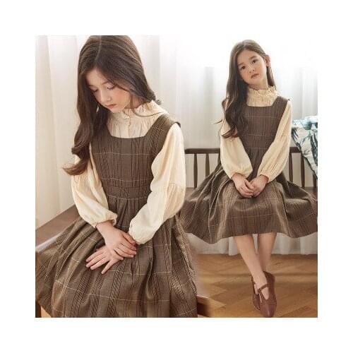 Baby spring and summer suit new girl strap dress spring and autumn little girl fashion princess dress