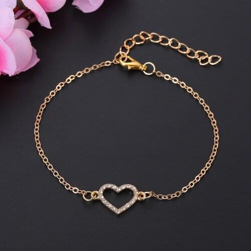 Htzzy 2021 New Fashion Anklets for Women Golden Heart Cross 8 Shape Anklets Beach Foot Accessories Bohemian Ankle Bracelet