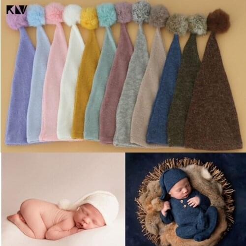KLV 2020 Newborn Photography Props Hat Beanie Propshoot Cap For Baby Boys Girls Bonnet Photography Accessories