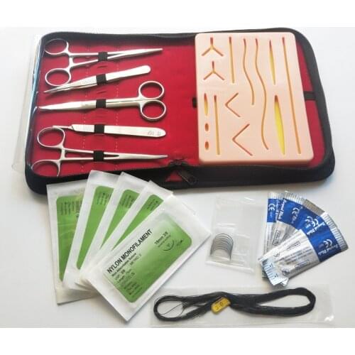 Suture Kit Material Surgeon Surgical Sutures With Needle Practice Medical Pad For Nurse Trainer Instruments Skin Set Training