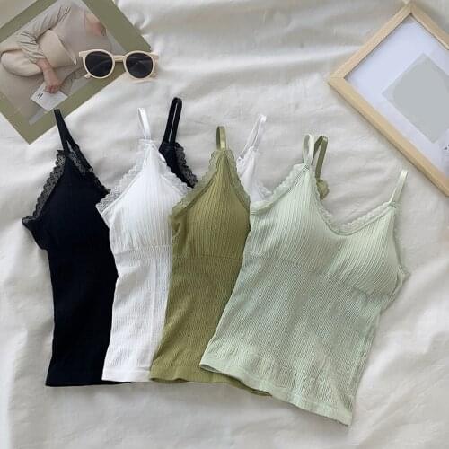 Fashion Spring Summer Womens Crop Top Sexy Elastic Nylon Sleeveless Short Tank Top Bra Black White Green Chest Wrap Strap Vest