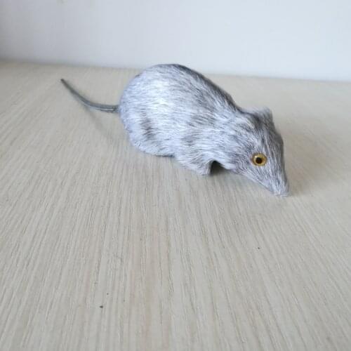 Real life toy about 10cm gray mouse hard model,polyethylene& furs mouse toy handicraft,prop,home Decoration,Xmas gift b0218