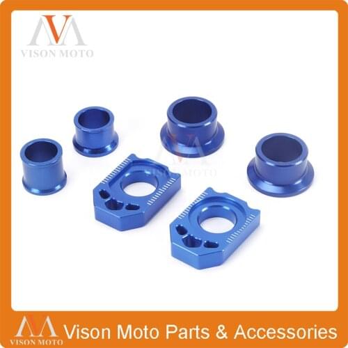 Front Rear Wheel Hub Spacers Chain Adjuster Axle Block For YAMAHA YZF250 YZ250F 2012 2013 YZF450 YZ450F 2010 2011 12 13