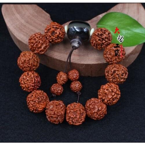 Factory direct selling Nepal Rudraksha bodhi hand string five petals 20mm bodhi child Buddha beads bracelet wholesale patin