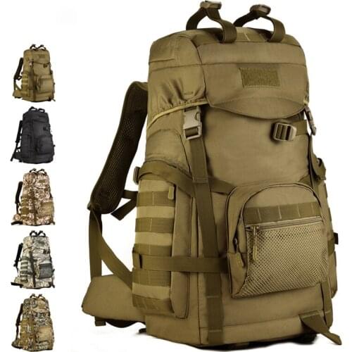 Men large-capacity 60L outdoor mountaineering bag sports army fans backpack waterproof Go Outing Camping travel Backpack