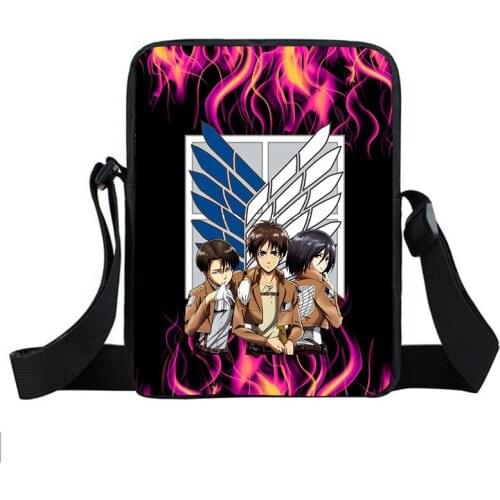 New Attack on Titan Crossbody bag Boys Girls School Shoulder Bags Students Travel Shoulder Bag Teens fashion Crossbody Bags