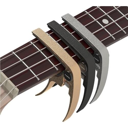 Aluminum Alloy Ukulele Capo Quick Change Metal Capo for Electric Guitar Bass Ukulele Parts Accessories Musical Instruments