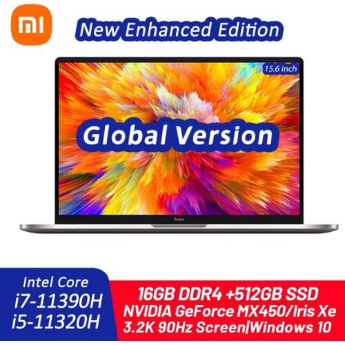 New Enhanced Edition Xiaomi RedmiBook Laptop Pro15 Intel Core i7-11390H / i5-11320H 16G+512GB 90Hz 3.2K Screen Notebook Computer