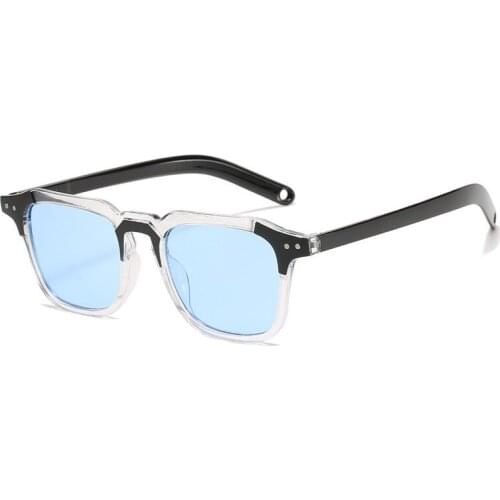 Vintage square sunglasses women 2020 transparent sun glasses men black blue eyewears shades Gafas de sol zonnebril dames