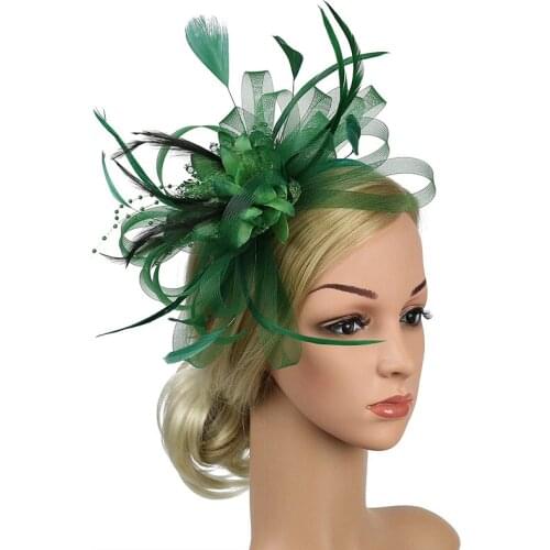 Fascinators Hats for Women with Hair Clip Tea Party Headband Kentucky Derby Wedding Cocktail Flower Mesh Feather Bridal Headwear